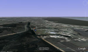 Pilots view of runway